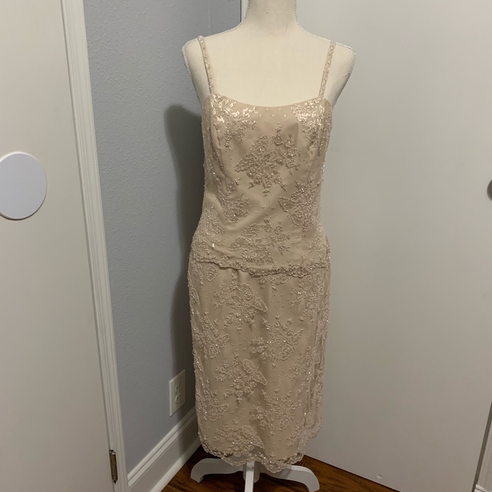 Michaelanglo Two Piece Beaded Skirt and Top